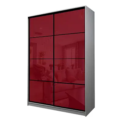картинка Шкаф-купе 2-х дверный МАКС с пленкой Oracal Бургунди от магазина КУПИ КУПЕ