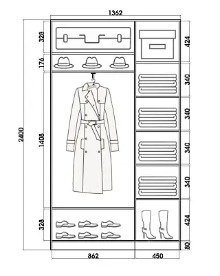 картинка Шкаф-купе 2-х дверный с пескоструйным рисунком Диагональные полосы №21-23 2400 1362 420 от магазина КУПИ КУПЕ