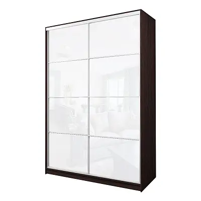 картинка Шкаф-купе 2-х дверный МАКС с белой пленкой Oracal от магазина КУПИ КУПЕ