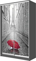 Картинка Шкаф-купе 2-х дверный с фотопечатью Париж, зонтик 2400 1682 420 от интернет-магазина Купи-купе