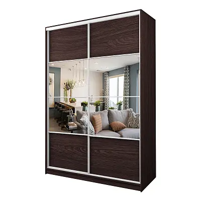 картинка Шкаф-купе 2-х дверный МАКС с зеркалом по центру от магазина КУПИ КУПЕ