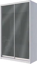 Картинка 2-х дверный шкаф купе с цветной пленкой Темно-серый №073 2400 1362 420 от интернет-магазина Купи-купе