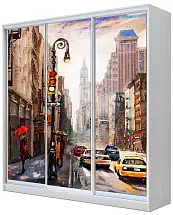 Картинка Шкаф-купе 3-х дверный с фотопечатью Городской пейзаж 2200 2014 620 от интернет-магазина Купи-купе
