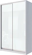 Картинка 2-х дверный шкаф-купе с цветной пленкой Белый №10 2400 1200 420 от интернет-магазина Купи-купе