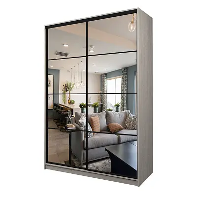 картинка Шкаф-купе 2-х дверный МАКС с 2-мя зеркалами от магазина КУПИ КУПЕ