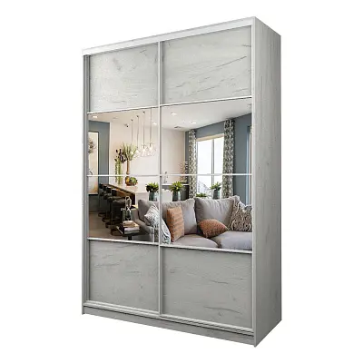 картинка Шкаф-купе 2-х дверный МАКС с зеркалом по центру от магазина КУПИ КУПЕ