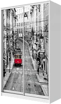 Картинка Шкаф-купе 2-х дверный с фотопечатью Лондон, трамвай от интернет-магазина Купи-купе