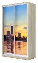 Шкаф-купе 2-х дверный с фотопечатью Екатеринбург сумерки
