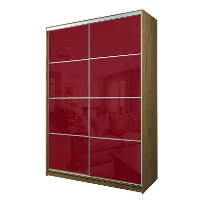 картинка Шкаф-купе 2-х дверный МАКС с пленкой Oracal Бургунди от магазина КУПИ КУПЕ