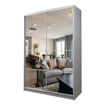 картинка Шкаф-купе 2-х дверный МАКС с 2-мя зеркалами от магазина КУПИ КУПЕ