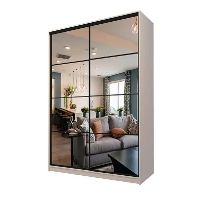 картинка Шкаф-купе 2-х дверный МАКС с 2-мя зеркалами от магазина КУПИ КУПЕ