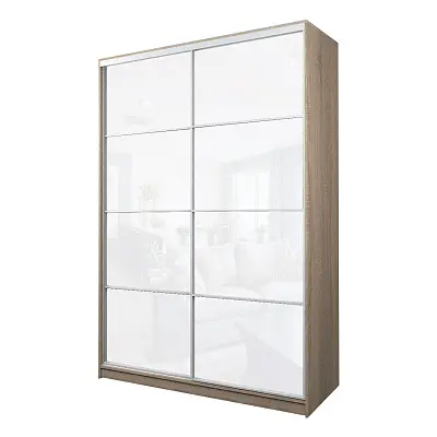 картинка Шкаф-купе 2-х дверный МАКС с белой пленкой Oracal от магазина КУПИ КУПЕ