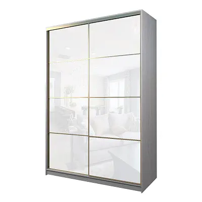 картинка Шкаф-купе 2-х дверный МАКС с белой пленкой Oracal от магазина КУПИ КУПЕ