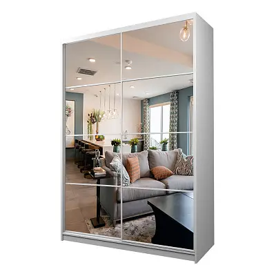 картинка Шкаф-купе 2-х дверный МАКС с 2-мя зеркалами от магазина КУПИ КУПЕ