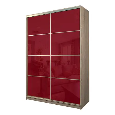 картинка Шкаф-купе 2-х дверный МАКС с пленкой Oracal Бургунди от магазина КУПИ КУПЕ