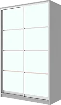 Картинка Шкаф-купе 2-х дверный с матовым стеклом 2200 1500 620 от интернет-магазина Купи-купе