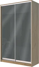 Картинка 2-х дверный шкаф купе с цветной пленкой Темно-серый №073 2300 1500 420 от интернет-магазина Купи-купе
