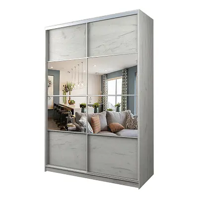 картинка Шкаф-купе 2-х дверный МАКС с зеркалом по центру от магазина КУПИ КУПЕ