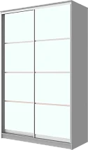 Картинка Шкаф-купе 2-х дверный с матовым стеклом с разделителем 2300 1362 620 от интернет-магазина Купи-купе