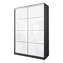 Картинка Шкаф-купе 2-х дверный МАКС с белой пленкой Oracal от интернет-магазина Купи-купе