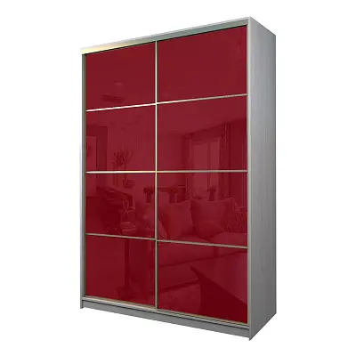 картинка Шкаф-купе 2-х дверный МАКС с пленкой Oracal Бургунди от магазина КУПИ КУПЕ