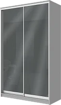 Картинка 2-х дверный шкаф купе с цветной пленкой Темно-серый №073 2300 1500 620 от интернет-магазина Купи-купе