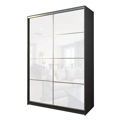 картинка Шкаф-купе 2-х дверный МАКС с белой пленкой Oracal от магазина КУПИ КУПЕ