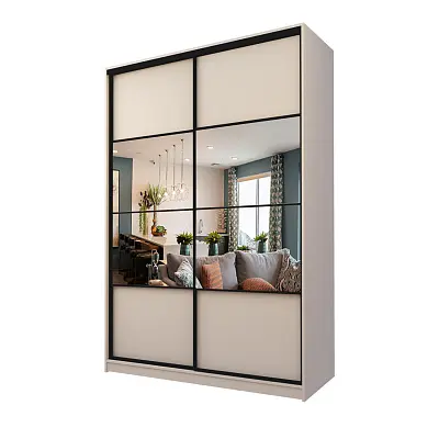 картинка Шкаф-купе 2-х дверный МАКС с зеркалом по центру от магазина КУПИ КУПЕ