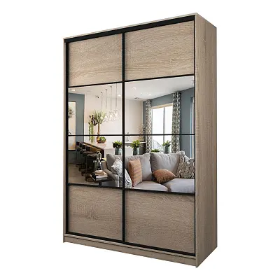 картинка Шкаф-купе 2-х дверный МАКС с зеркалом по центру от магазина КУПИ КУПЕ