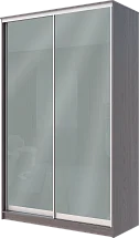 Картинка 2-х дверный шкаф купе с цветной пленкой Средне-Серый №074 2200 1682 620 от интернет-магазина Купи-купе