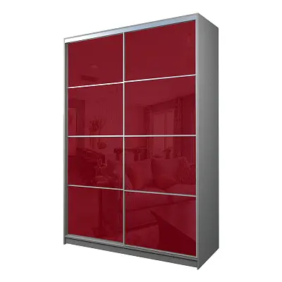картинка Шкаф-купе 2-х дверный МАКС с пленкой Oracal Бургунди от магазина КУПИ КУПЕ