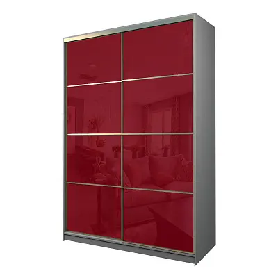 картинка Шкаф-купе 2-х дверный МАКС с пленкой Oracal Бургунди от магазина КУПИ КУПЕ