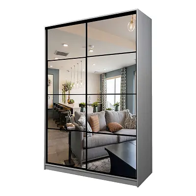 картинка Шкаф-купе 2-х дверный МАКС с 2-мя зеркалами от магазина КУПИ КУПЕ