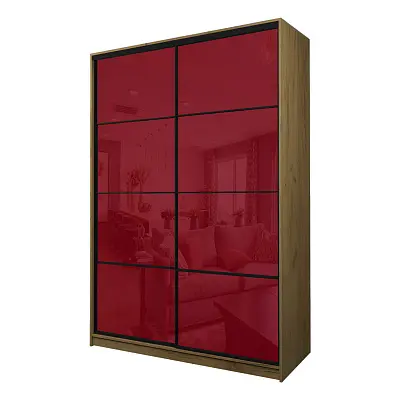 картинка Шкаф-купе 2-х дверный МАКС с пленкой Oracal Бургунди от магазина КУПИ КУПЕ