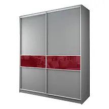 Шкаф-купе 2-х дверный МАКС со вставками с пленкой Oracal Бургунди