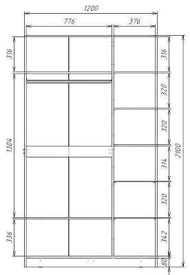 картинка Шкаф ЭКОН распашной 3-х дверный магазин КУПИ КУПЕ является производителем корпусной мебели картинка Шкаф ЭКОН распашной 3-х дверный от магазина КУПИ КУПЕ