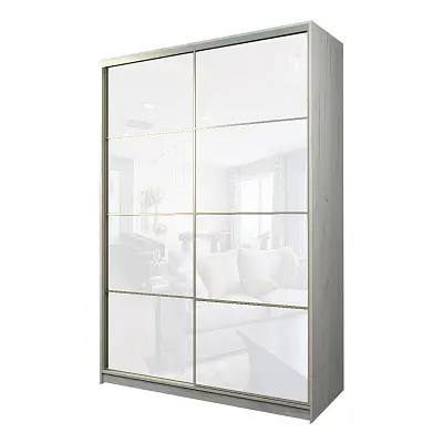 картинка Шкаф-купе 2-х дверный МАКС с белой пленкой Oracal от магазина КУПИ КУПЕ