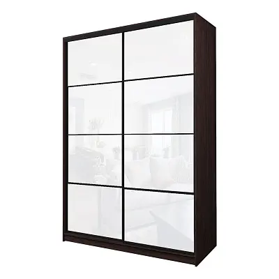 картинка Шкаф-купе 2-х дверный МАКС с белой пленкой Oracal от магазина КУПИ КУПЕ