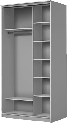 картинка 2-х дверный шкаф купе с цветной пленкой Средне-Серый №074 2200 1200 620 от магазина КУПИ КУПЕ