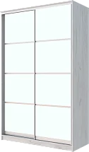 Картинка Шкаф-купе 2-х дверный с матовым стеклом с разделителем 2200 1682 420 от интернет-магазина Купи-купе