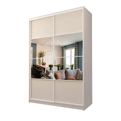 картинка Шкаф-купе 2-х дверный МАКС с зеркалом по центру от магазина КУПИ КУПЕ