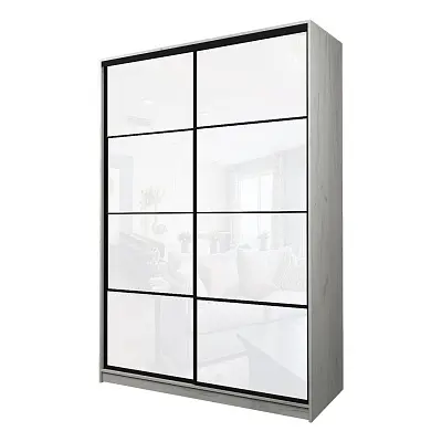 картинка Шкаф-купе 2-х дверный МАКС с белой пленкой Oracal от магазина КУПИ КУПЕ