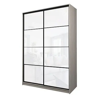 картинка Шкаф-купе 2-х дверный МАКС с белой пленкой Oracal от магазина КУПИ КУПЕ