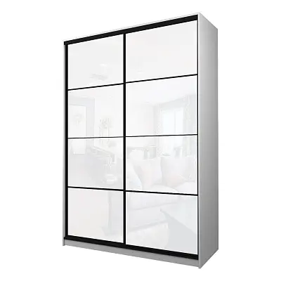 картинка Шкаф-купе 2-х дверный МАКС с белой пленкой Oracal от магазина КУПИ КУПЕ