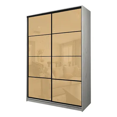 картинка Шкаф-купе 2-х дверный МАКС с бежевой пленкой Oracal от магазина КУПИ КУПЕ