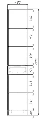 картинка Шкаф ЭКОН распашной 1 дверный с 1-им ящиками с полками от магазина КУПИ КУПЕ