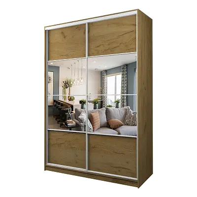 картинка Шкаф-купе 2-х дверный МАКС с зеркалом по центру от магазина КУПИ КУПЕ