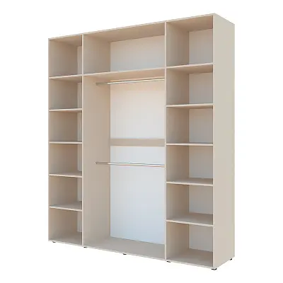 картинка Шкаф Гранд ГШК/2 распашной 4-х дверный с двумя штангами от магазина КУПИ КУПЕ