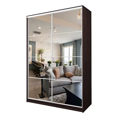 картинка Шкаф-купе 2-х дверный МАКС с 2-мя зеркалами от магазина КУПИ КУПЕ