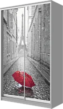 Шкаф-купе 2-х дверный с фотопечатью Париж, зонтик